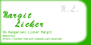 margit licker business card